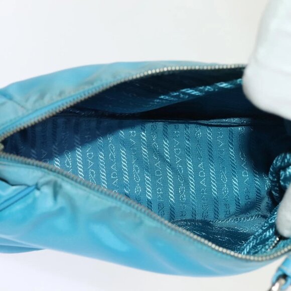 PRADA Accessory Pouch Nylon Light Blue Auth - Picture 12 of 15